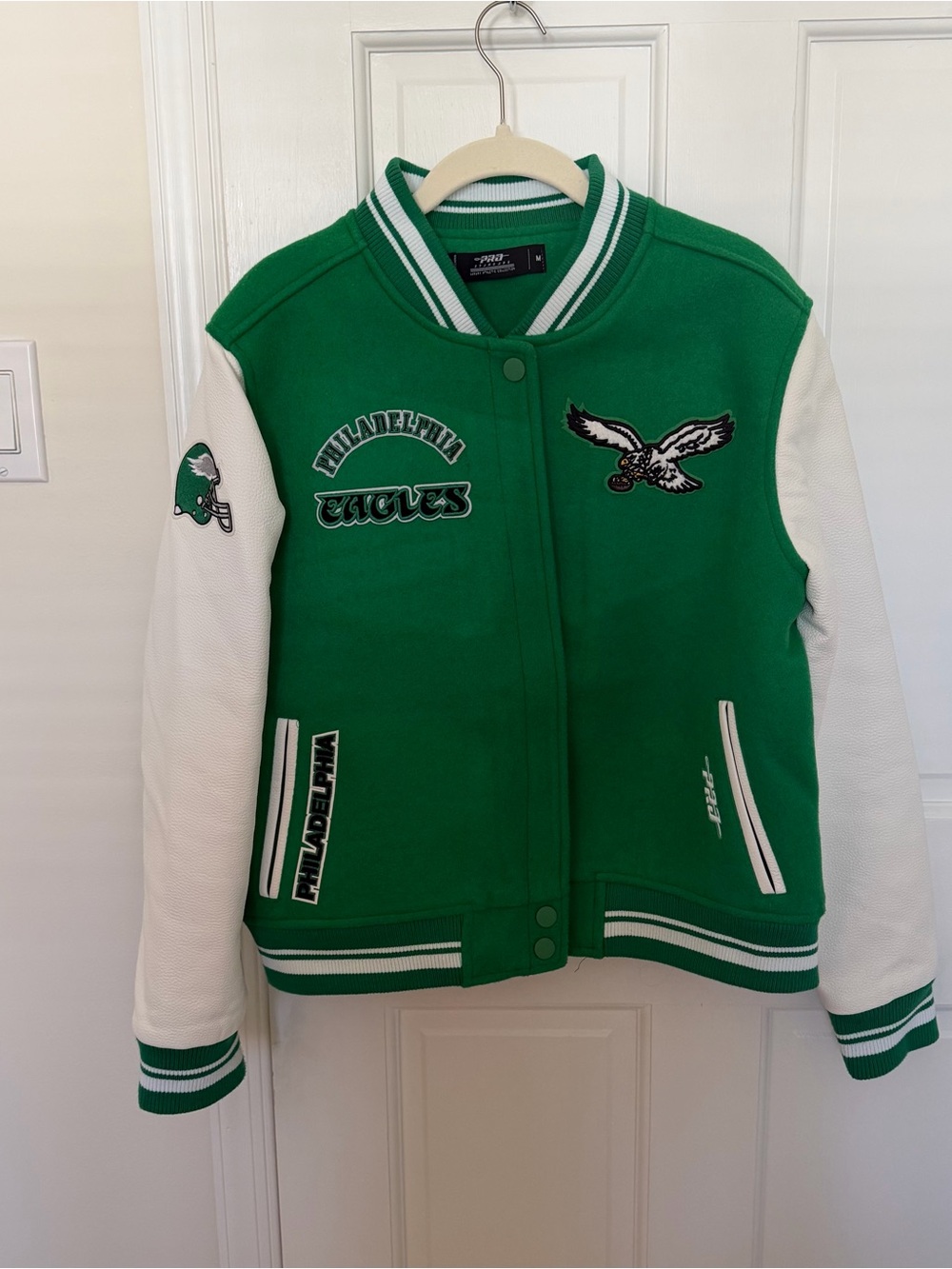 Philadelphia Eagles Green & White Varsity Jacket
